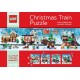 LEGO Christmas Train Puzzle: Four Connecting 100-Piece Puzzles