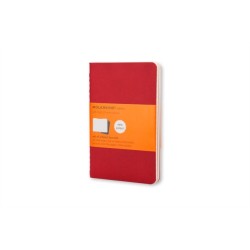 Moleskine Ruled Cahier L - Red Cover (3 Set)
