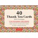 Chiyogami, 40 Thank You Cards with Envelopes: (4 1/2 x 3 inch blank cards in 8 unique designs)