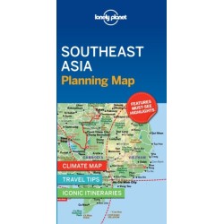Lonely Planet Southeast Asia Planning Map: Durable, Waterproof, Easy-Fold Travel Map with Top Attractions, Itineraries & Themed Lists