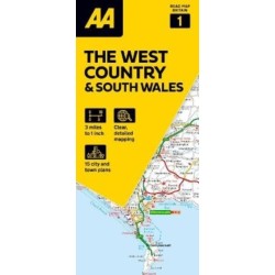 AA Road Map The West Country & South Wales
