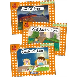 Jolly Phonics Orange Level Readers Set 4: in Precursive Letters (British English edition)