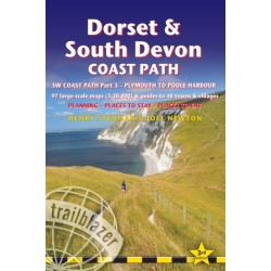 Dorset and South Devon Coast Path - guide and maps to 48 towns and villages with large-scale walking maps (1:20 000): Plymouth to Poole Harbour - Planning, places to stay and places to eat