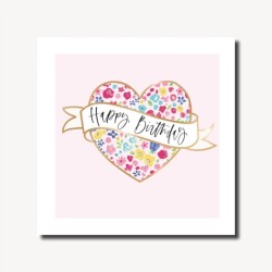 Pretty Lilly Birthday Floral Heart