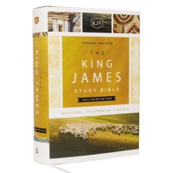The King James Study Bible, Full-Color Edition, Cloth-bound Hardcover, Red Letter: KJV Holy Bible