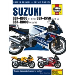 Suzuki GSX-R600 (01 - 03), GSX-R750 (00 - 03), GSX-R1000 (01 - 02) Haynes Repair Manual