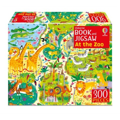 Usborne Book and Jigsaw At the Zoo