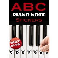 A B C Piano Note Stickers