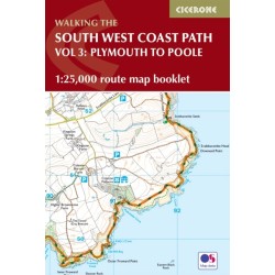 South West Coast Path Map Booklet - Vol 3: Plymouth to Poole: 1:25,000 OS Route Mapping