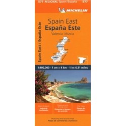 Spain East, Valencia, Murcia - Michelin Regional Map 577