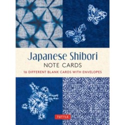 Japanese Shibori, 16 Note Cards: 16 Different Blank Cards with 17 Patterned Envelopes in a Keepsake Box!