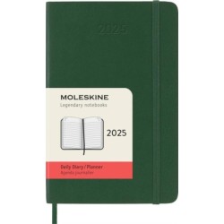 Moleskine 2025 12-Month Daily Pocket Softcover Notebook: Myrtle Green: Myrtle Green