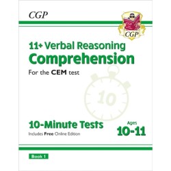 11+ CEM 10-Minute Tests: Comprehension - Ages 10-11 Book 1 (with Online Edition)