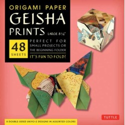 Origami Paper Geisha Prints 48 Sheets X-Large 8 1/4" (21 cm): Extra Large Tuttle Origami Paper: Origami Sheets Printed with 8 Different Designs (Instructions for 6 Projects Included)