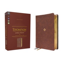 NKJV, Thompson Chain-Reference Bible, Large Print, Leathersoft, Brown, Red Letter, Comfort Print