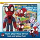 Disney Junior Marvel Spidey and His Amazing Friends: Spidey on the Go! First Look and Find Book Box and Plush Gift Set