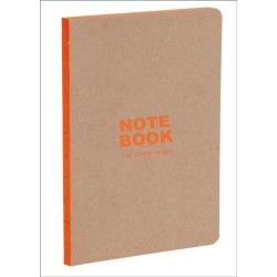 Kraft and Orange A5 Notebook: Lined Paper