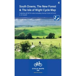 South Downs, The New Forest, and The Isle of Wight Cycle Map 4: Including Avenue Verte and Dover to St Austell