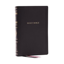 RSV Personal Size Bible with Cross References, Black Leathersoft, Thumb Indexed, (Sovereign Collection)