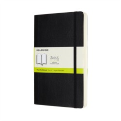 Moleskine Expanded Large Plain Softcover Notebook: Black: Black