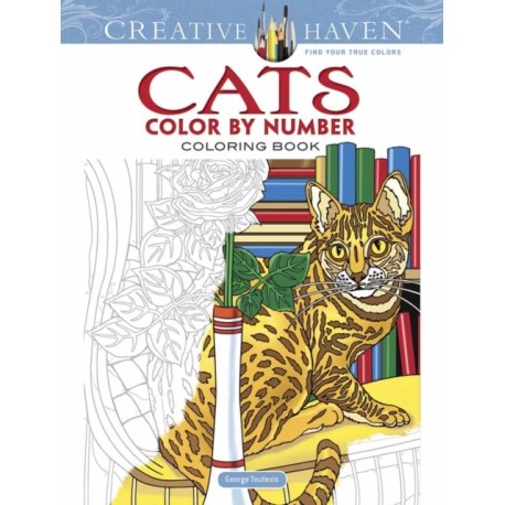 Creative Haven Cats Color by Number Coloring Book