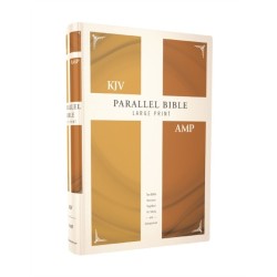 KJV, Amplified, Parallel Bible, Large Print, Hardcover, Red Letter: Two Bible Versions Together for Study and Comparison