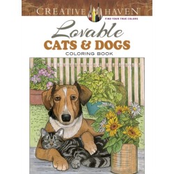 Creative Haven Lovable Cats and Dogs Coloring Book