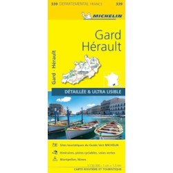 Gard, Herault - Michelin Local Map 339: Map