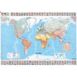 The World - Michelin rolled & tubed wall map Paper: Wall Map