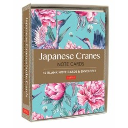 Japanese Cranes Note Cards: 12 Blank Note Cards & Envelopes (6 x 4 inch cards in a box)