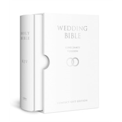 HOLY BIBLE: King James Version (KJV) White Compact Wedding Edition