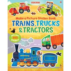 Make a Picture Sticker Book Trains, Trucks & Tractors