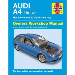 Audi A4 Diesel (Mar 08 - Oct 15) Haynes Repair Manual 08 to 65