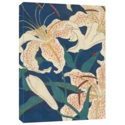 Hiroshige Spotted Lilies Dotted Paperback Journal: Blank Notebook with Pocket