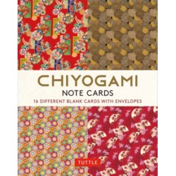 Chiyogami Japanese, 16 Note Cards: 16 Different Blank Cards with 17 Patterned Envelopes in a Keepsake Box!