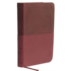 NKJV, Thinline Bible, Compact, Leathersoft, Burgundy, Red Letter, Comfort Print: Holy Bible, New King James Version