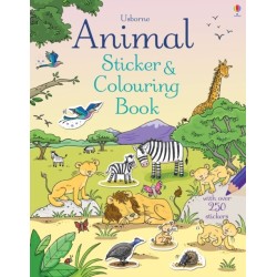 Animal Sticker and Colouring Book