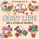 Malebog: Cozy Life - Cozy Coloring: sød og hyggelig malebog