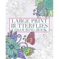 Large Print Butterflies Colouring Book