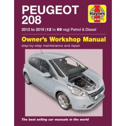 Peugeot 208 petrol & diesel (2012 to 2019) 12 to 69 reg: 2012 to 2019
