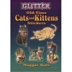 Glitter Stickers - OldTime Cats and Kittens