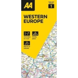 AA Road Map Western Europe
