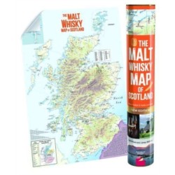 The MALT WHISKY MAP OF SCOTLAND: Folded, Rolled, Tubed