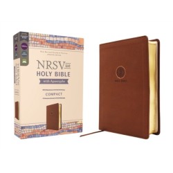 NRSVue, Holy Bible with Apocrypha, Compact, Leathersoft, Brown, Comfort Print