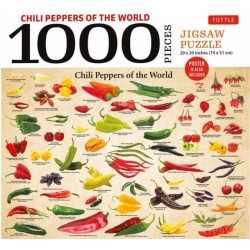 Chili Peppers of the World - 1000 Piece Jigsaw Puzzle: for Adults and Families - Finished Puzzle Size 29 x 20 inch (74 x 51 cm)- A3 Sized Poster