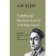 Notebooks: Selections from the a.M. Klein Papers (Collected Works of a.M. Klein)