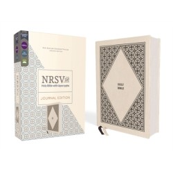 NRSVue, Holy Bible with Apocrypha, Journal Edition, Cloth over Board, Cream, Comfort Print