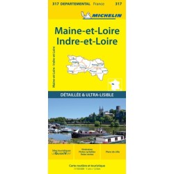 Indre-et-Loire Maine-et-Loire - Michelin Local Map 317: Map
