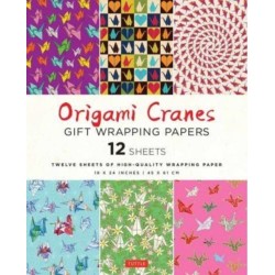 Origami Cranes Gift Wrapping Papers - 12 sheets: 18 x 24 inch (45 x 61 cm) Wrapping Paper