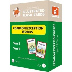 Common Exception Words Flash Cards: Year 3 and Year 4 Words - Perfect for Home Learning - with 106 Colourful Illustrations